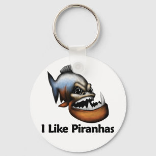 I Like Piranhas Key Ring