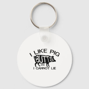 I Like Pork Butts - Funny Grilling Bbq Barbecue Me Key Ring