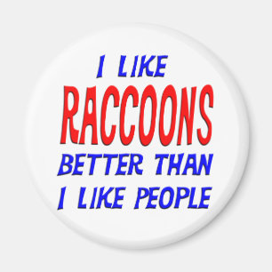 I Like Raccoons Better Than I Like People Magnet