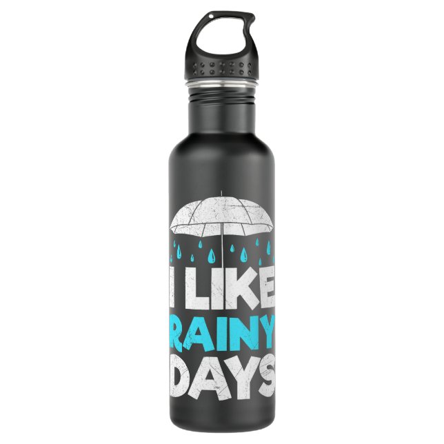 I Like Rainy Days Forecast Weatherman Meteorologis 710 Ml Water Bottle (Front)