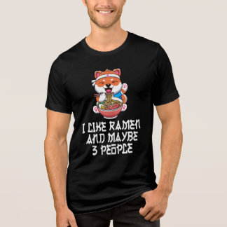 I Like Ramen And Maybe 3 People Funny Anime  Tri-Blend Shirt