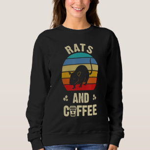I like Rats & Coffee Funny vintage Pet theme lover Sweatshirt