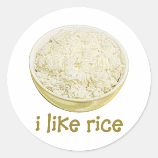 I Like Rice Classic Round Sticker