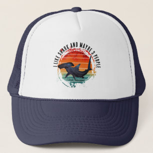 I LIKE SHARK AND MAYBE 3 PEOPLE TRUCKER HAT