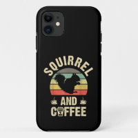 I like Squirrel & Coffee Funny vintage Pet theme l