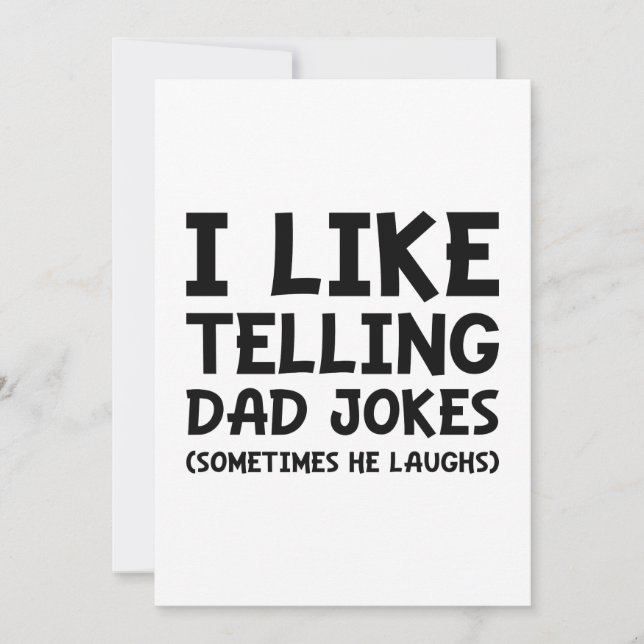 I Like Telling Dad Jokes Thank You Card (Front)