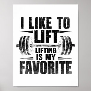 I Like To Lift Lifting Is My Favourite Weightlifte Poster