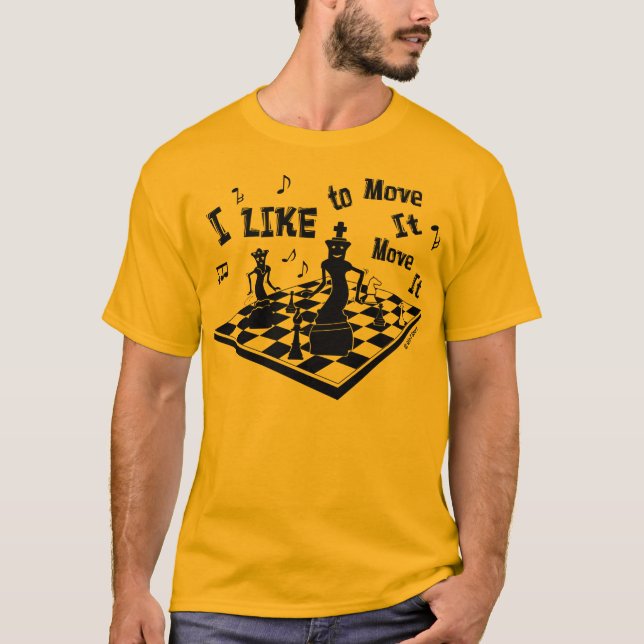 I like to Move it, Move it, Chess, men's t-shirt (Front)