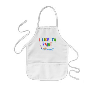 I like to paint - kid's apron