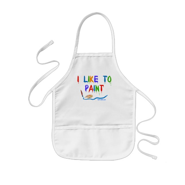 I like to paint - kid's apron (Front)