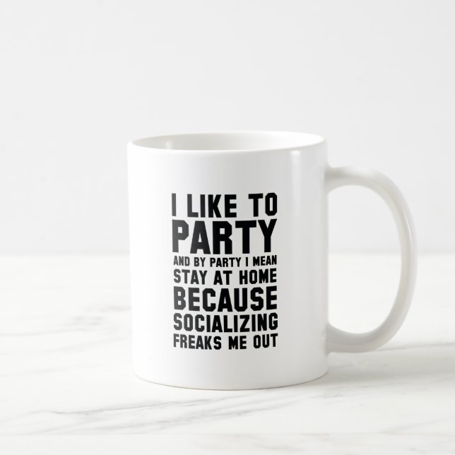 I Like To Party Coffee Mug (Right)