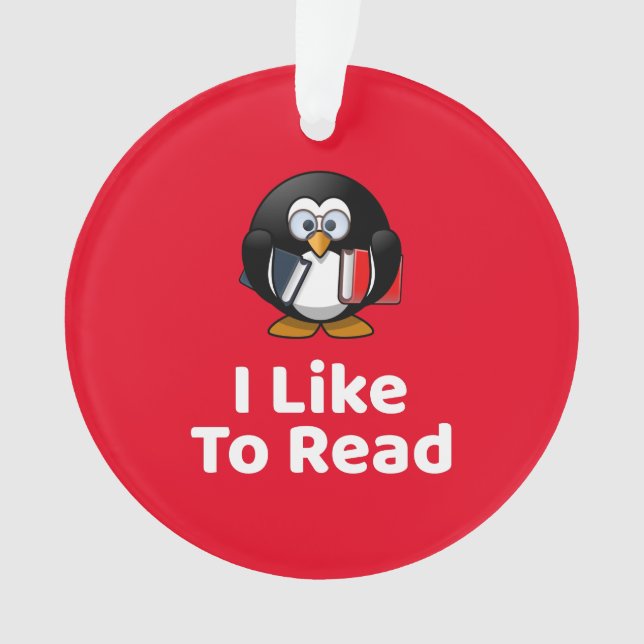 I Like To Read Ornament (Front)