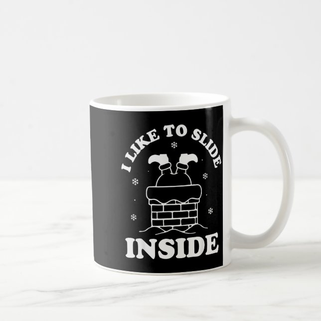 I Like To Ride On Top Slide Inside Xmas Couple Mat Coffee Mug (Right)