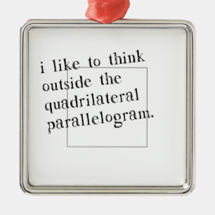I Like To Think Outside The Box Metal Tree Decoration
