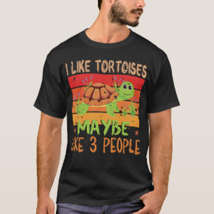 I Like Tortoises and Maybe 3 People Tortoise Turtl T-Shirt