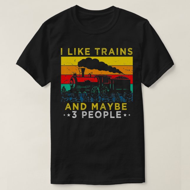 I like trains Model railway Model train collector  T-Shirt (Design Front)