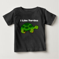 I Like Turtles - Baby Fine Jersey T-Shirt