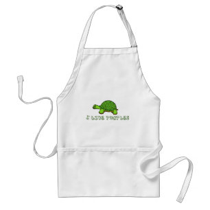 I Like Turtles Green Cute Standard Apron