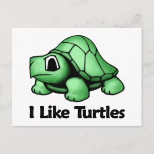 I Like Turtles Postcard