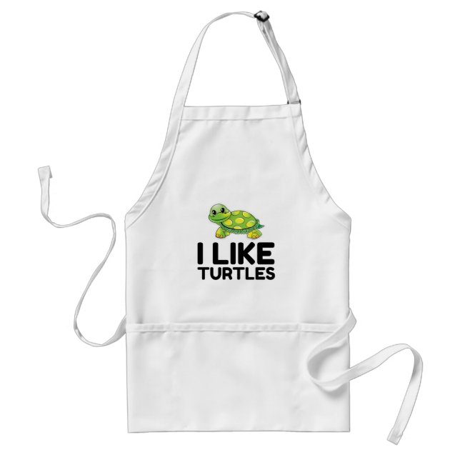 I Like Turtles Standard Apron (Front)