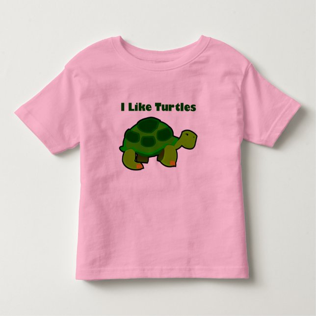 I Like Turtles - Toddler Fine Jersey T-Shirt (Front)
