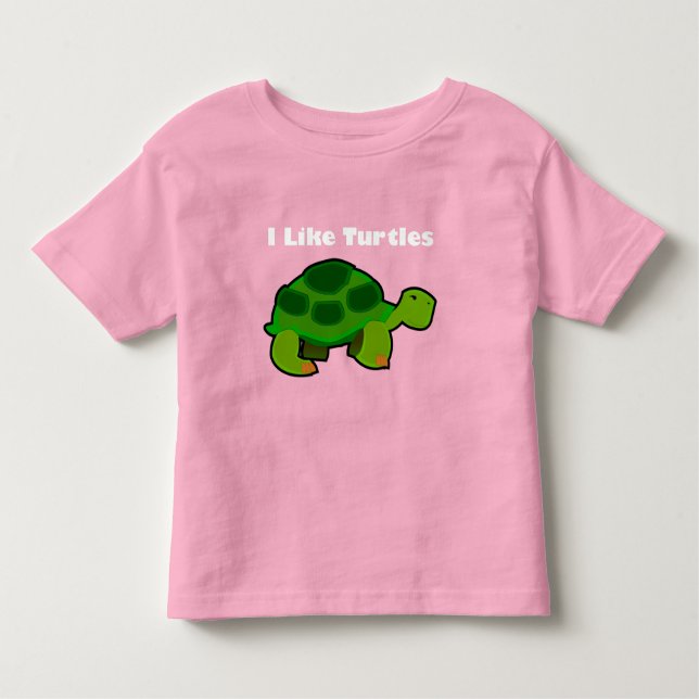 I Like Turtles - Toddler Fine Jersey T-Shirt (Front)