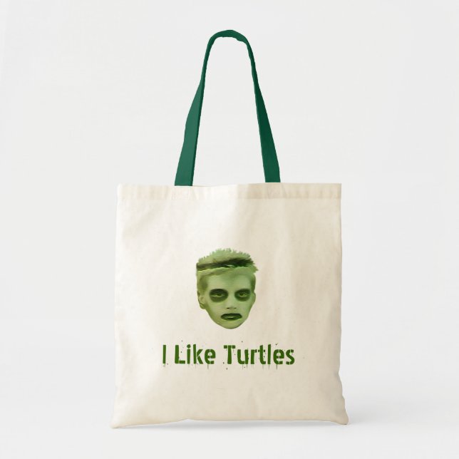 I Like Turtles Zombie Kid Bag (Front)