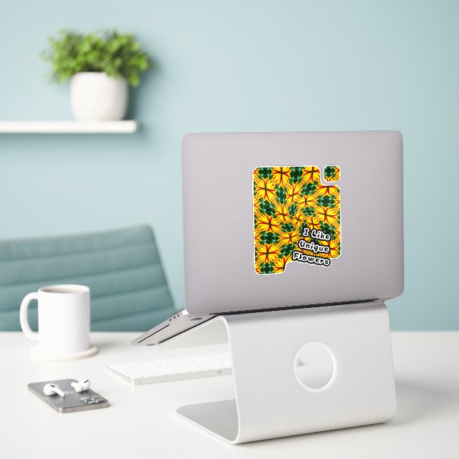 I Like Unique Flowers (Laptop On Desk)