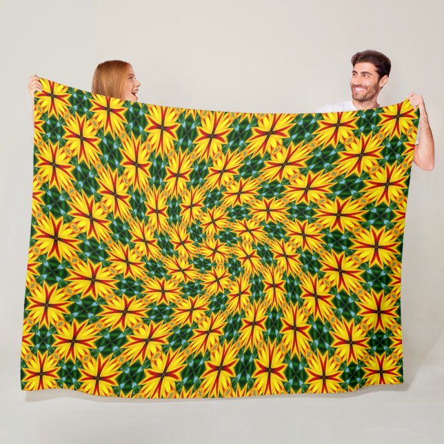 I Like Unique Flowers Fleece Blanket (In Situ)