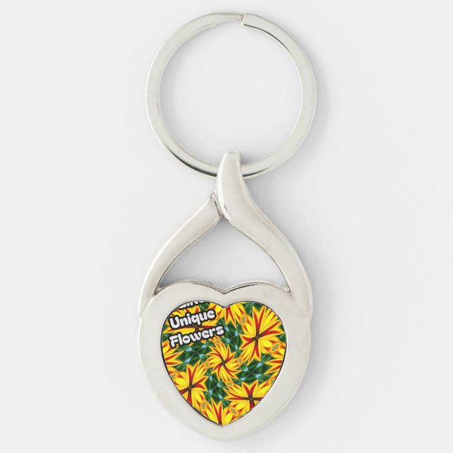 I Like Unique Flowers Key Ring (Front)