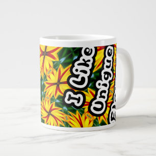 I Like Unique Flowers Large Coffee Mug