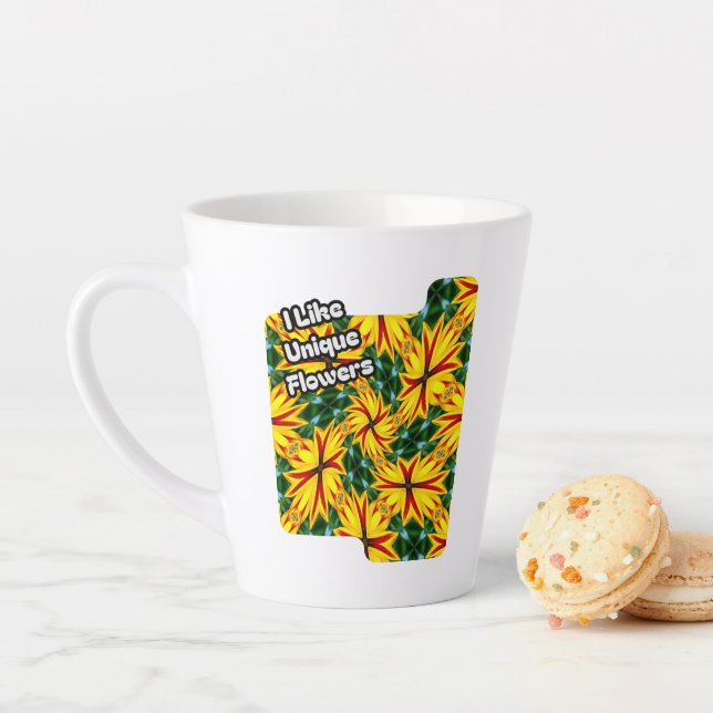 I Like Unique Flowers Latte Mug (In Situ)