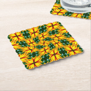 I Like Unique Flowers Paper Coaster
