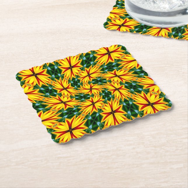 I Like Unique Flowers Paper Coaster (Angled)