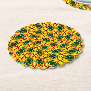 I Like Unique Flowers Paper Coaster