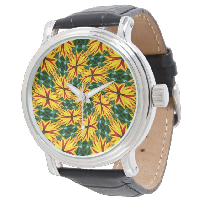 I Like Unique Flowers Watch (Angled)