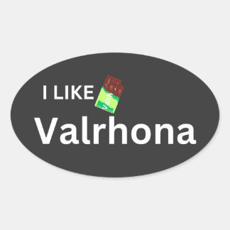 I like valrhona oval sticker