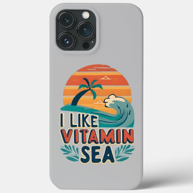 I Like Vitamin Sea , Sea Vibes , Relaxing Beach Case-Mate iPhone Case (Back)