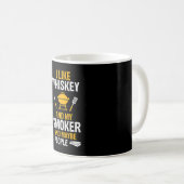 I Like Whiskey My Smoker 3 People Funny BBQ Coffee Mug (Front Right)