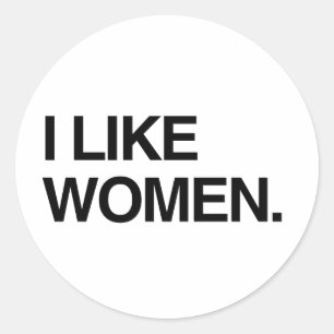 I LIKE WOMEN CLASSIC ROUND STICKER