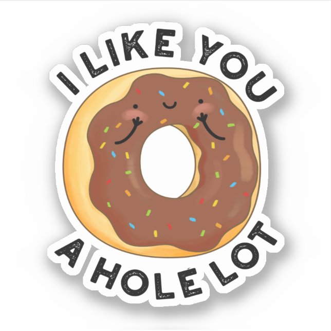 I Like You A Hole Lot Funny Doughnut Pun  (Front)