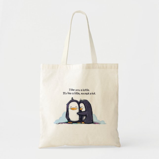 I Like You a Lottle Penguins - Tote Bag (Front)