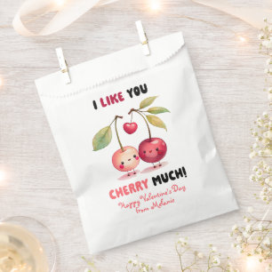 I Like You Cherry Much Classroom Valentine's Day Favour Bag