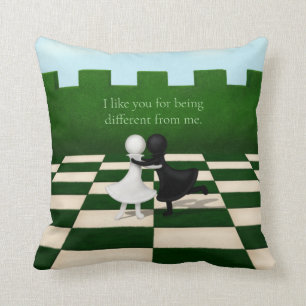 "I like you for being different from me" Friends Cushion