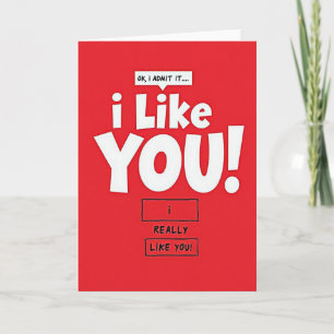 I Like You Love Confession Card