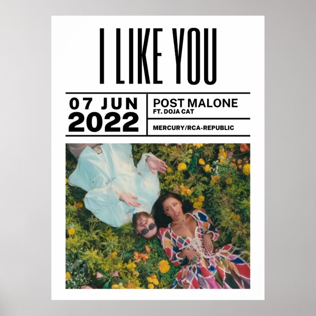 I Like You Poster - PostMalone (Front)