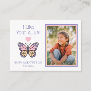 I Like Your AURA Kids Classroom Photo Valentine's Card