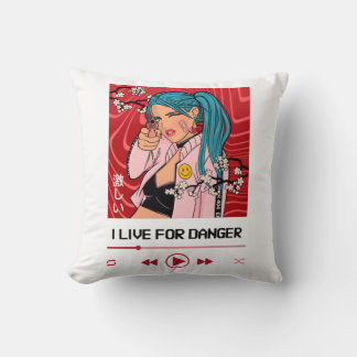 I Live For Danger - Anime Design For Music Lover Cushion