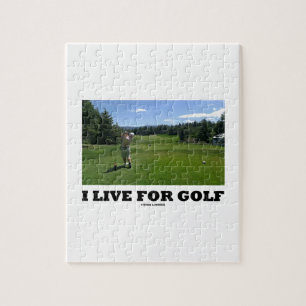 I Live For Golf (Golfer On Golf Course) Jigsaw Puzzle