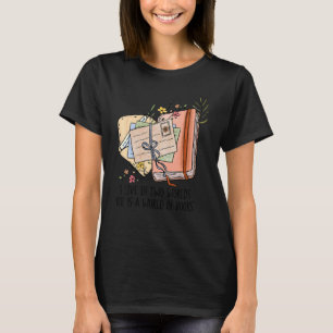 I Live In Two Worlds One Is A World Of Books Flow T-Shirt